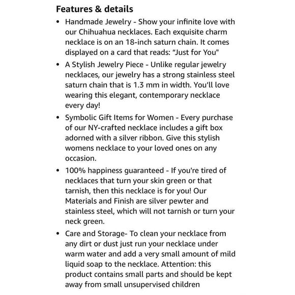 Chihuahua Pendant Necklace NEW - Picture 5 of 7